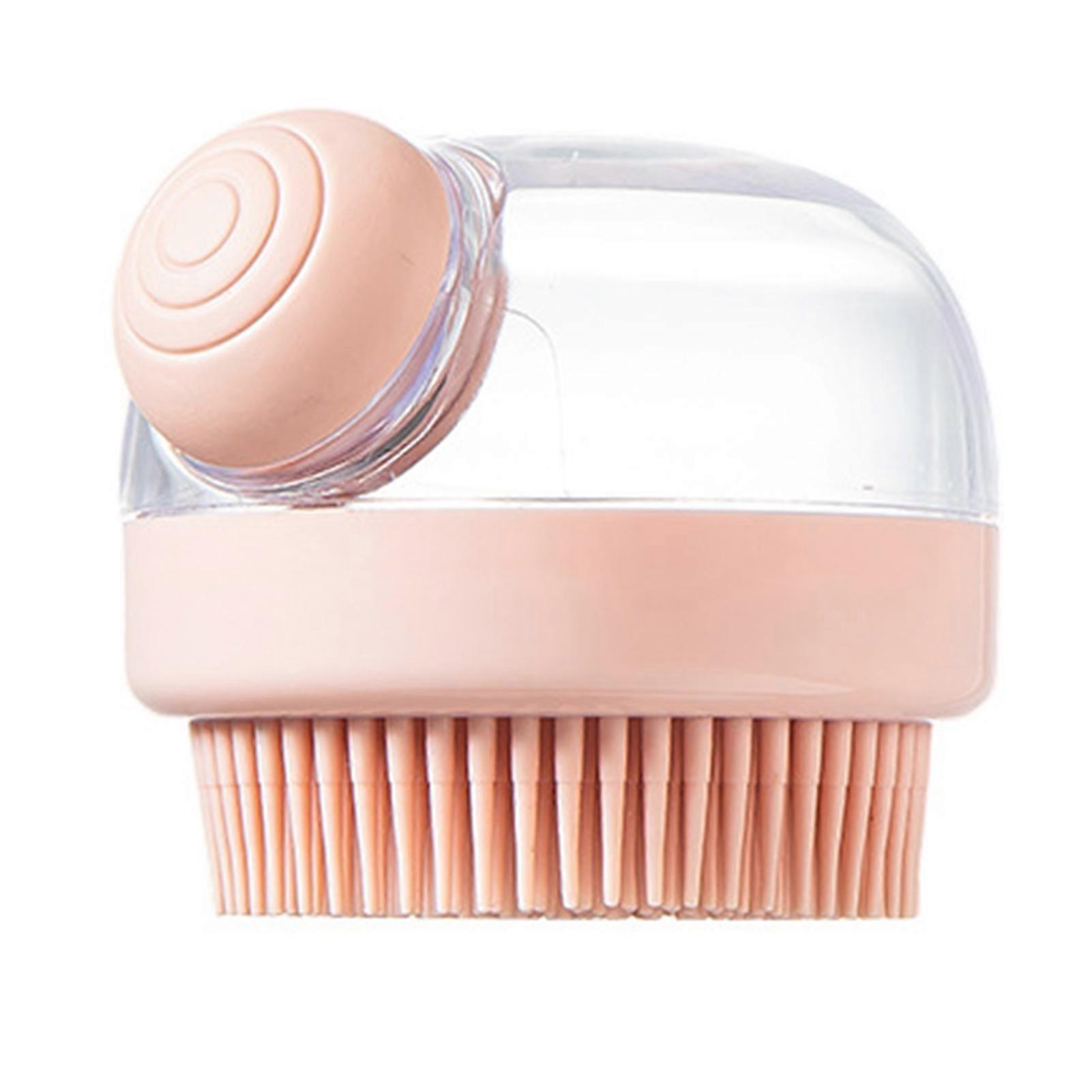 Șampon pieptene cu dozator de săpun Mâner ergonomic Mâner confortabil Peri moi Baie Spa Perie de duș Cap de silicon Perie de masaj pentru scalp Baie Acce
