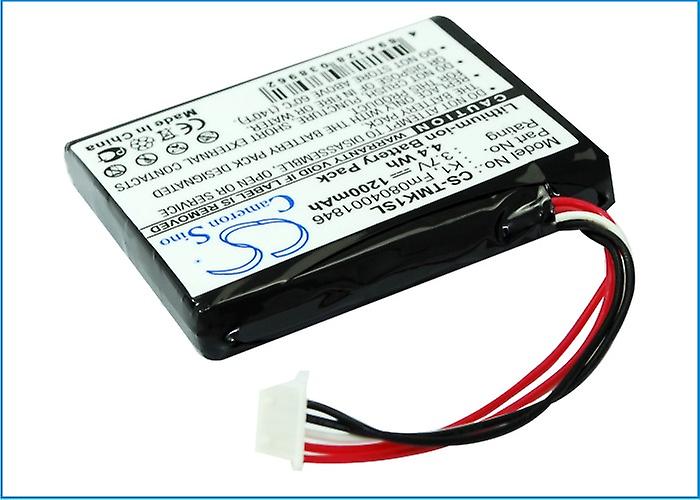TomTom FM0804001846 K1 One XL HD 交通 GPS 电池 CS-TMK1SL 3.7V 1200mAh