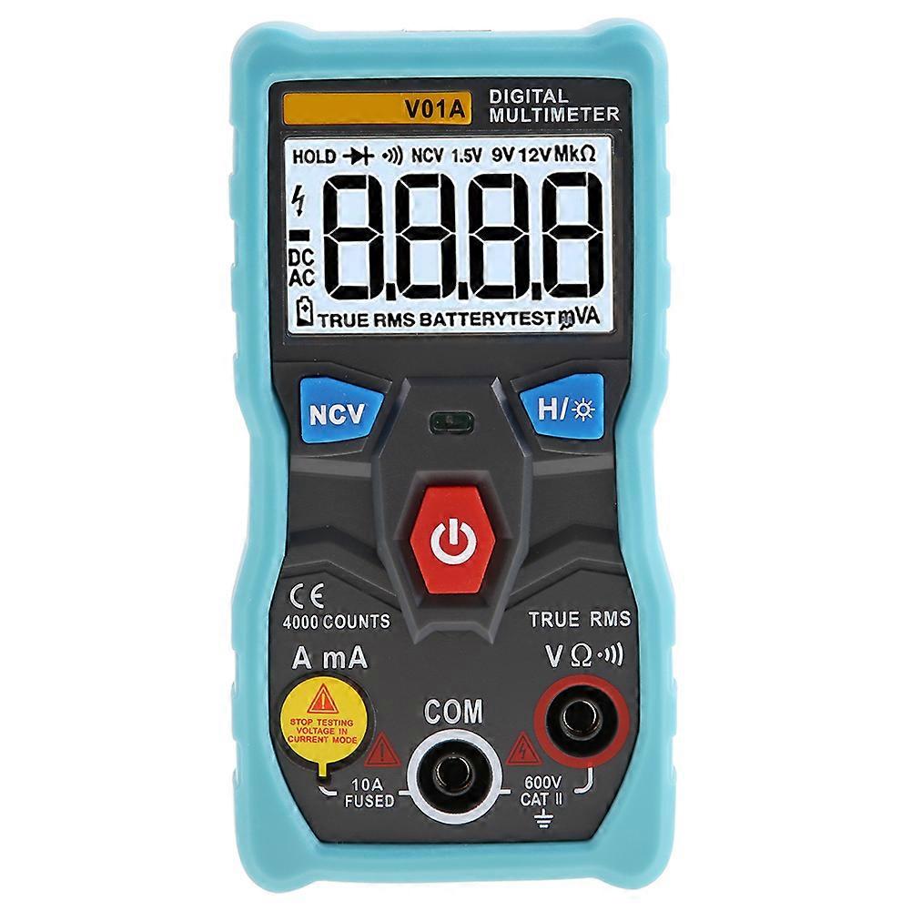 ANENG V01A Auto Range True RMS Digital Multimeter AC/DC Current Voltage Ohm Tester (Blue)