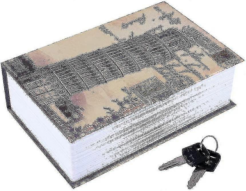 Book Safe Box,portable Hidden Security Book Storage Case With Key Lock