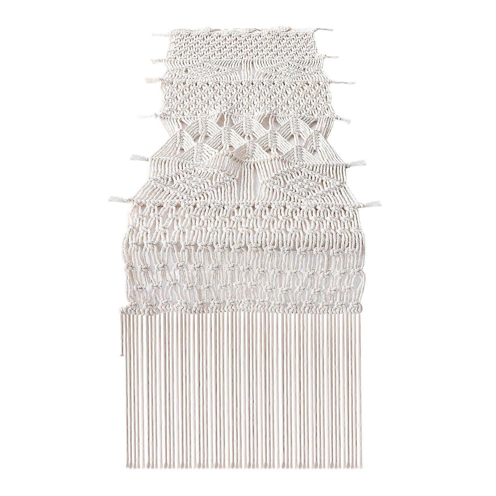 Macrame Table Runner, Boho Wedding Table Decor, Handwoven Vintage Farmhouse Bohemian Dining Room St