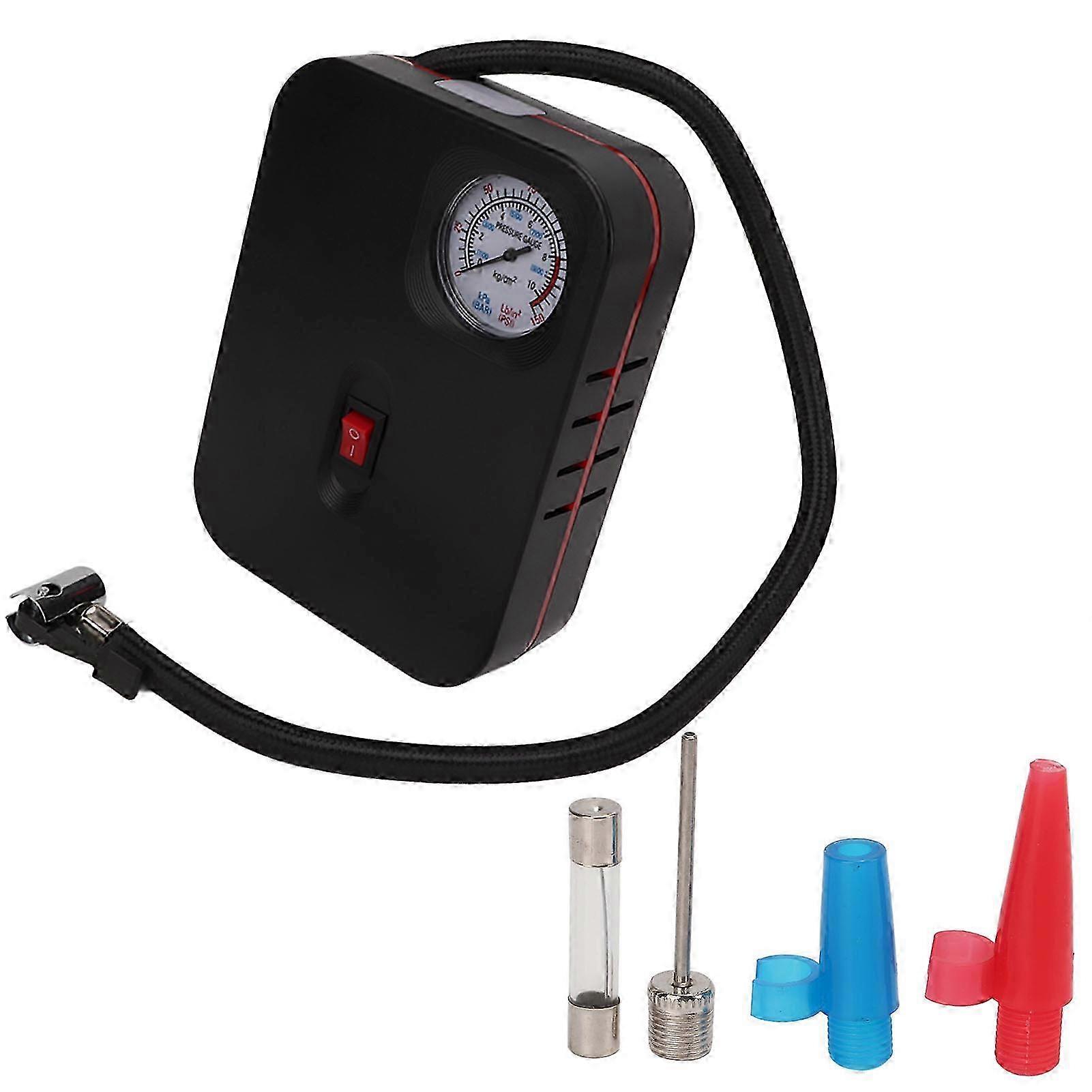Tire Inflator 12V Cigarette Lighter Interface 150 PSI Portable 120W LED Light Air Compressor for Bike Motorcycle Pointer Type