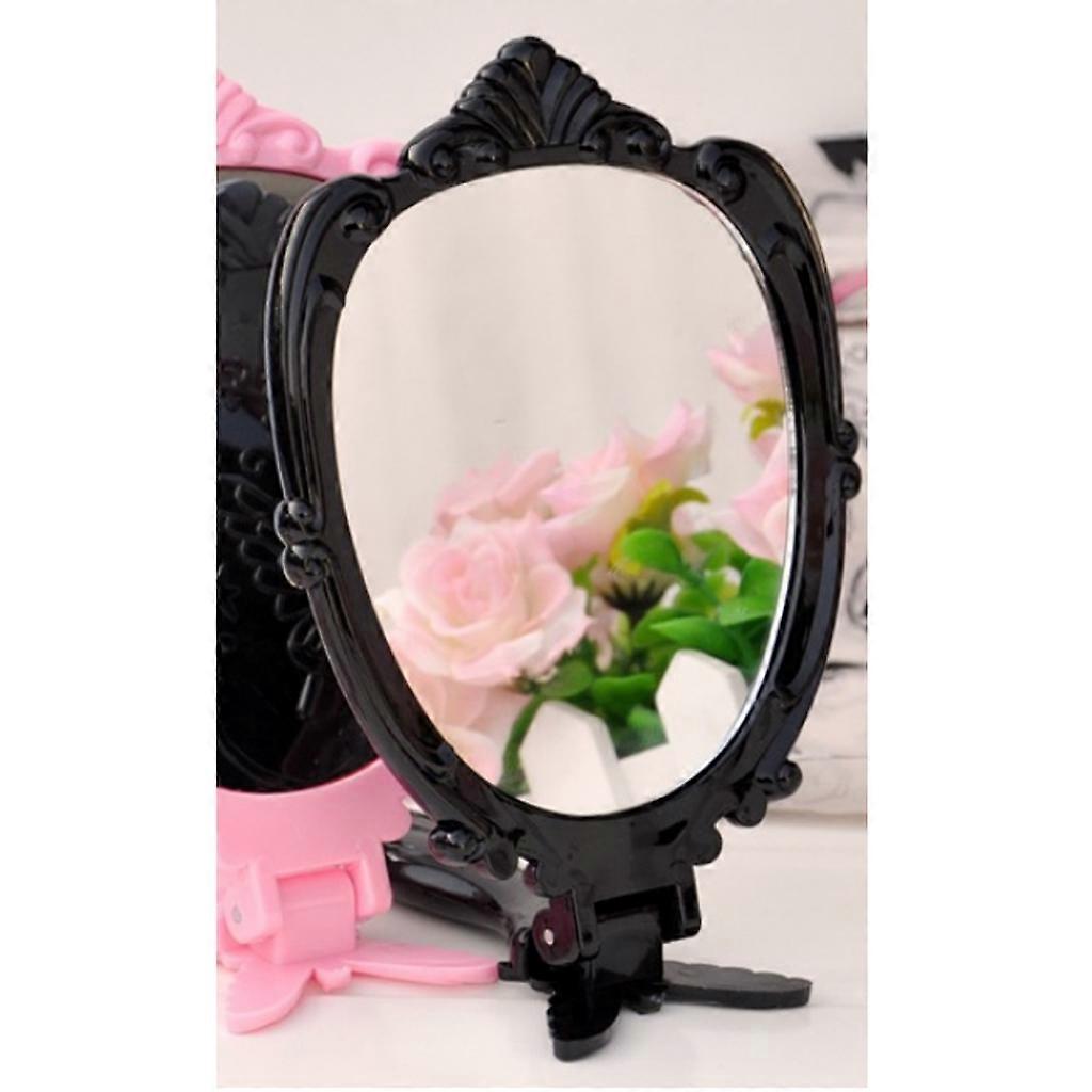 4x Magideal Vintage Style Handheld Make Up Mirror Folding Stand Mirror