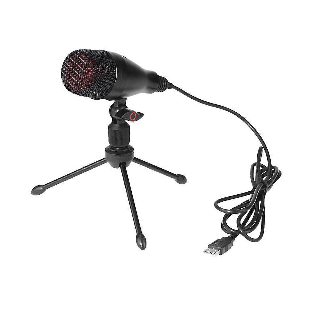 Condenser USB Microphone W/ Tripod Stand For Chat Studio Recording Computer