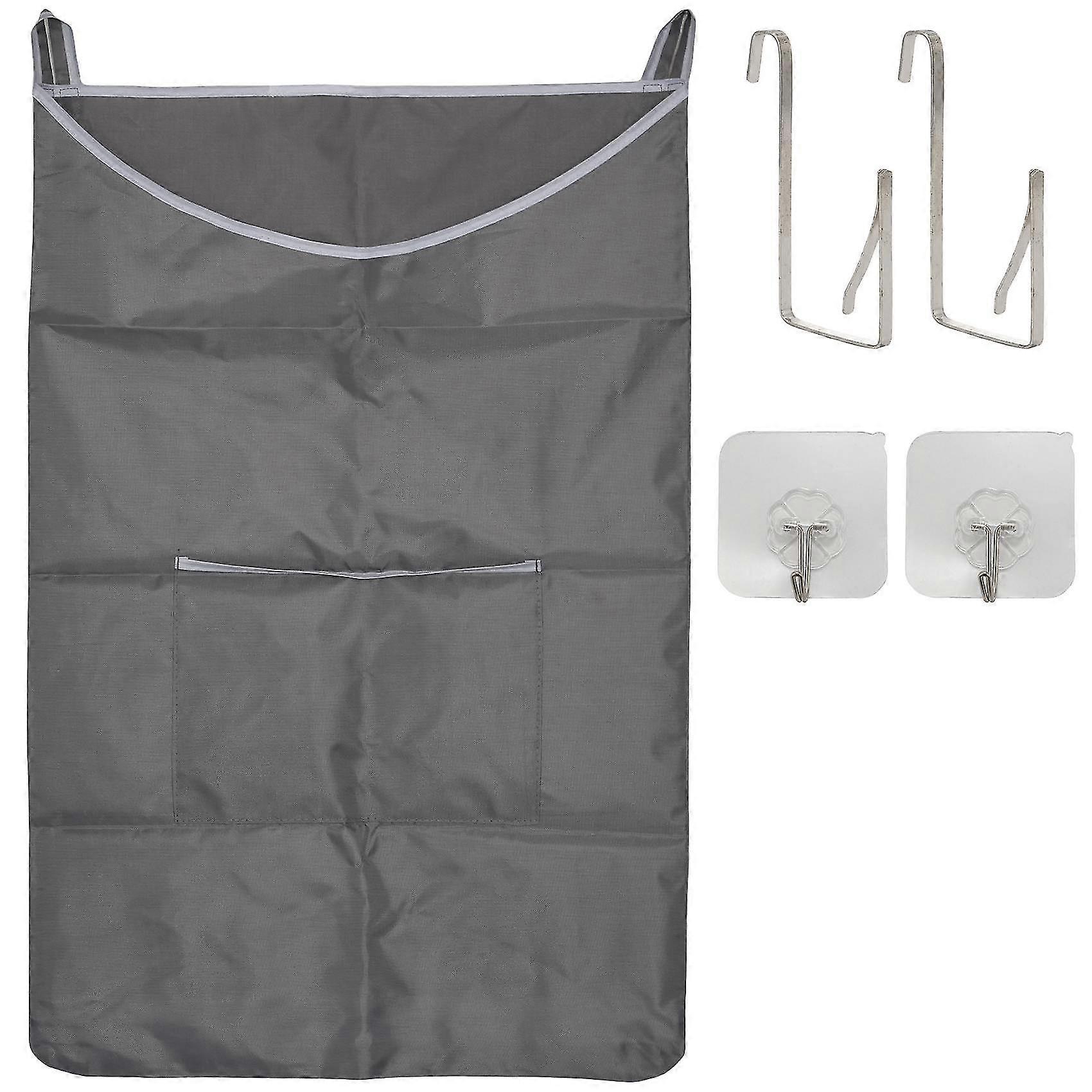 Door-Hanging Laundry Hamper,Space Saving Hanging Laundry Basket with Hook Up and Adhesive Hooks, La