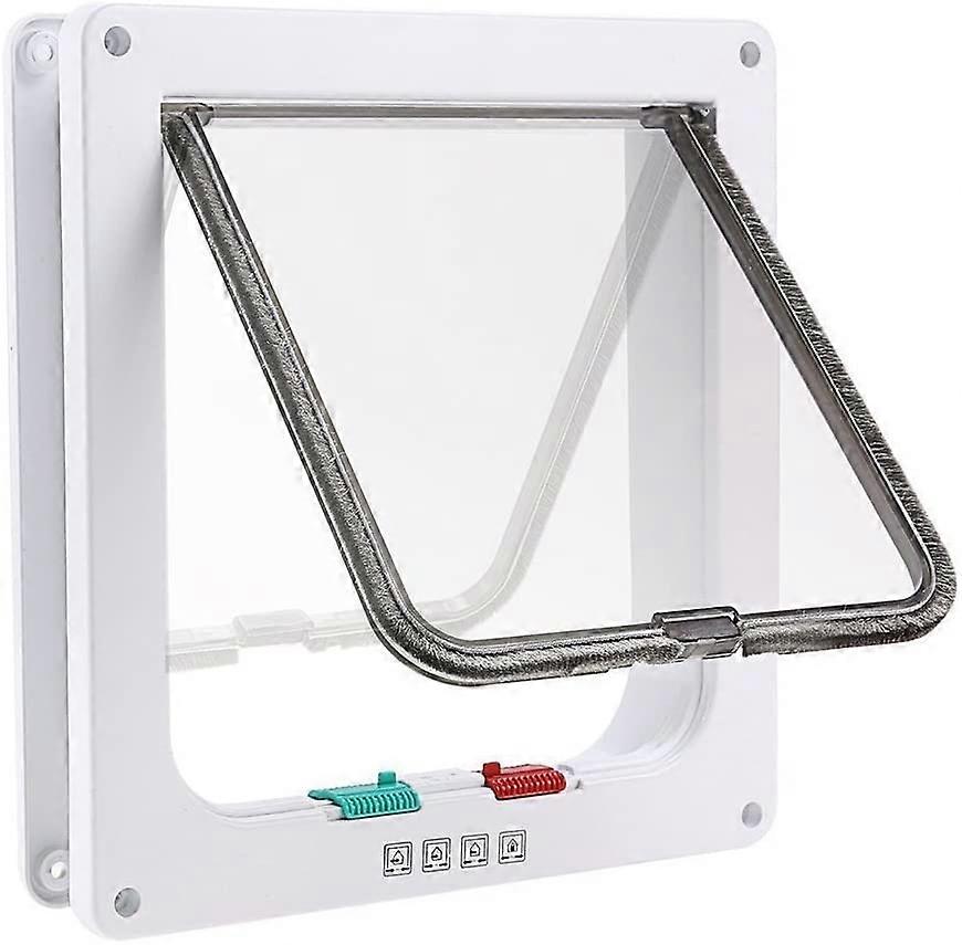 Cat Flap Dog Flap 4 Way Magnetic Cat Cat Flap Cat Door Cat Flap Pet Flap Pet Door Install Easy with Telescopic Frame Cat Flap