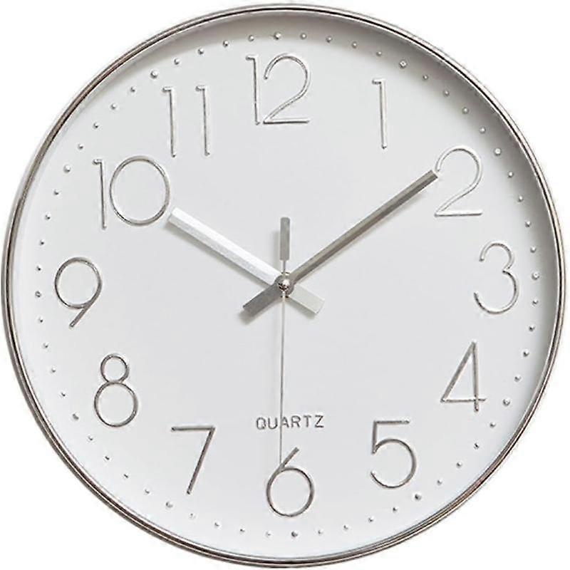 12-Inch Battery Powered Silent Sweep Wall Clock Decor for Office