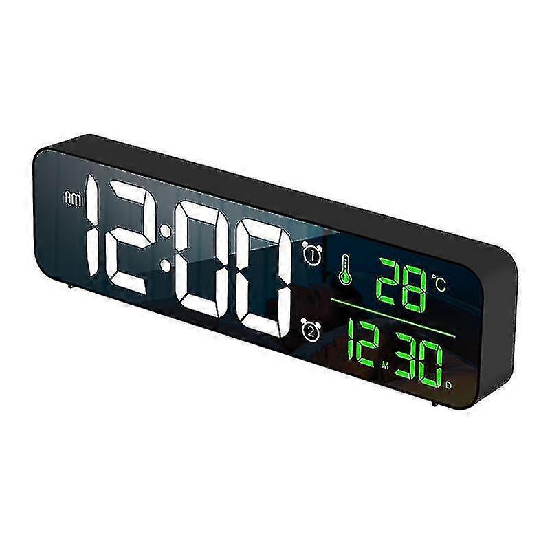 Large Screen Luminous Desktop Timer Temperature Display Alarm Clock With Music-zzy