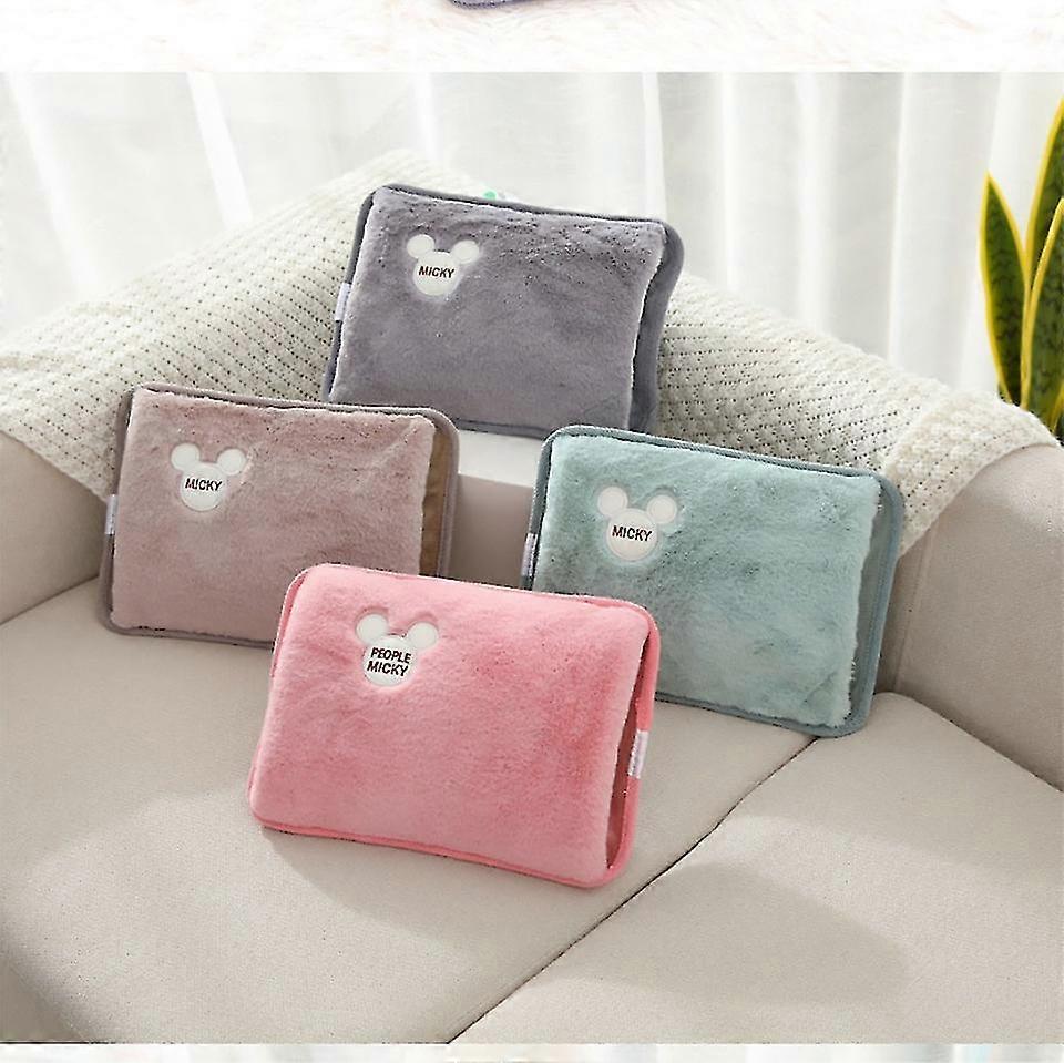 Sac D’eau Chaude Électrique Chauffe-Chaleur Pack Mignon Rechargeable Sécurité Fourrure De Lapin Réutilisable Us/eu Plug