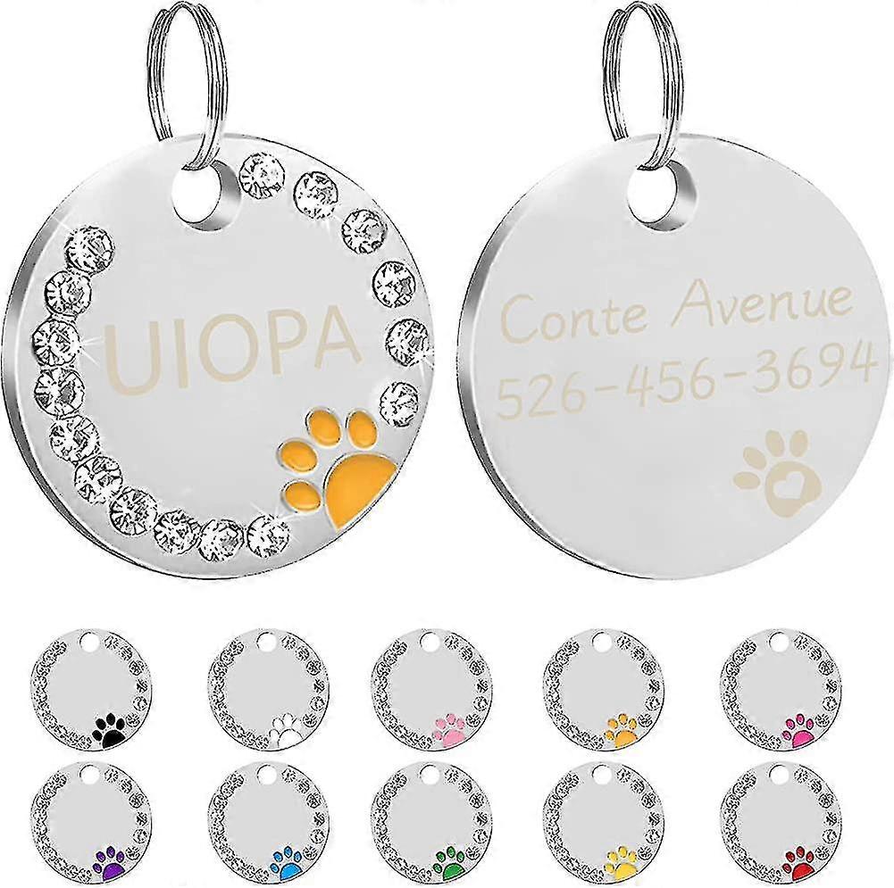 2 Pcs Dog Tags With Engraving. Address Tag Dog Tag Personalization Pet Id