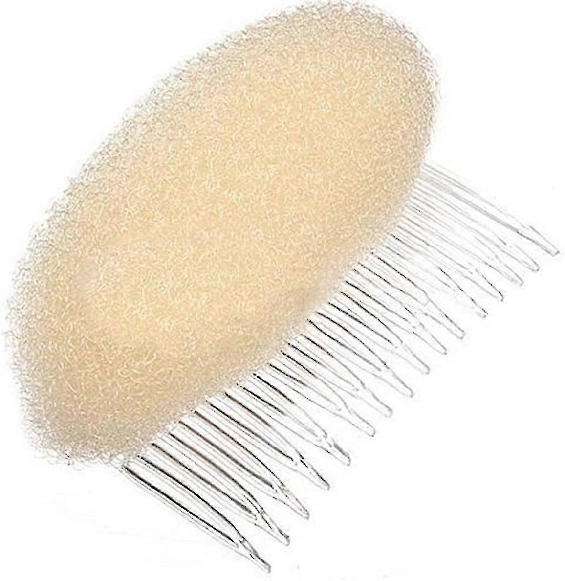 Hair Clip Plastic Insert Comb Fluffy 1 Pack White