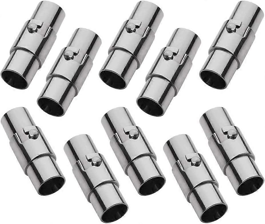 10pcs Cap Clasp Buckle/Magnetic End Leather Cord with Locking Mechanism Leather Rope Strap (3MM)