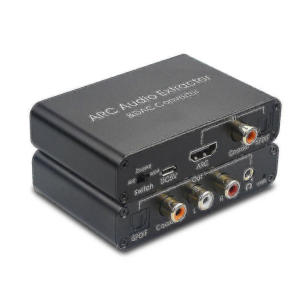 Adaptateur audio Arc 192 kHz, extracteur audio HD, convertisseur audio numérique vers analogique, DAC, SPDIF, coaxial, RCA, sortie jack 3,5 mm.