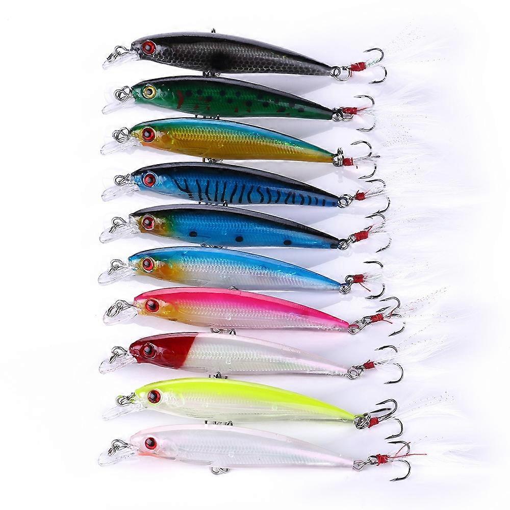 HENGJIA Simulation Laser Fake Lures, Color: 10 Colors Boxed