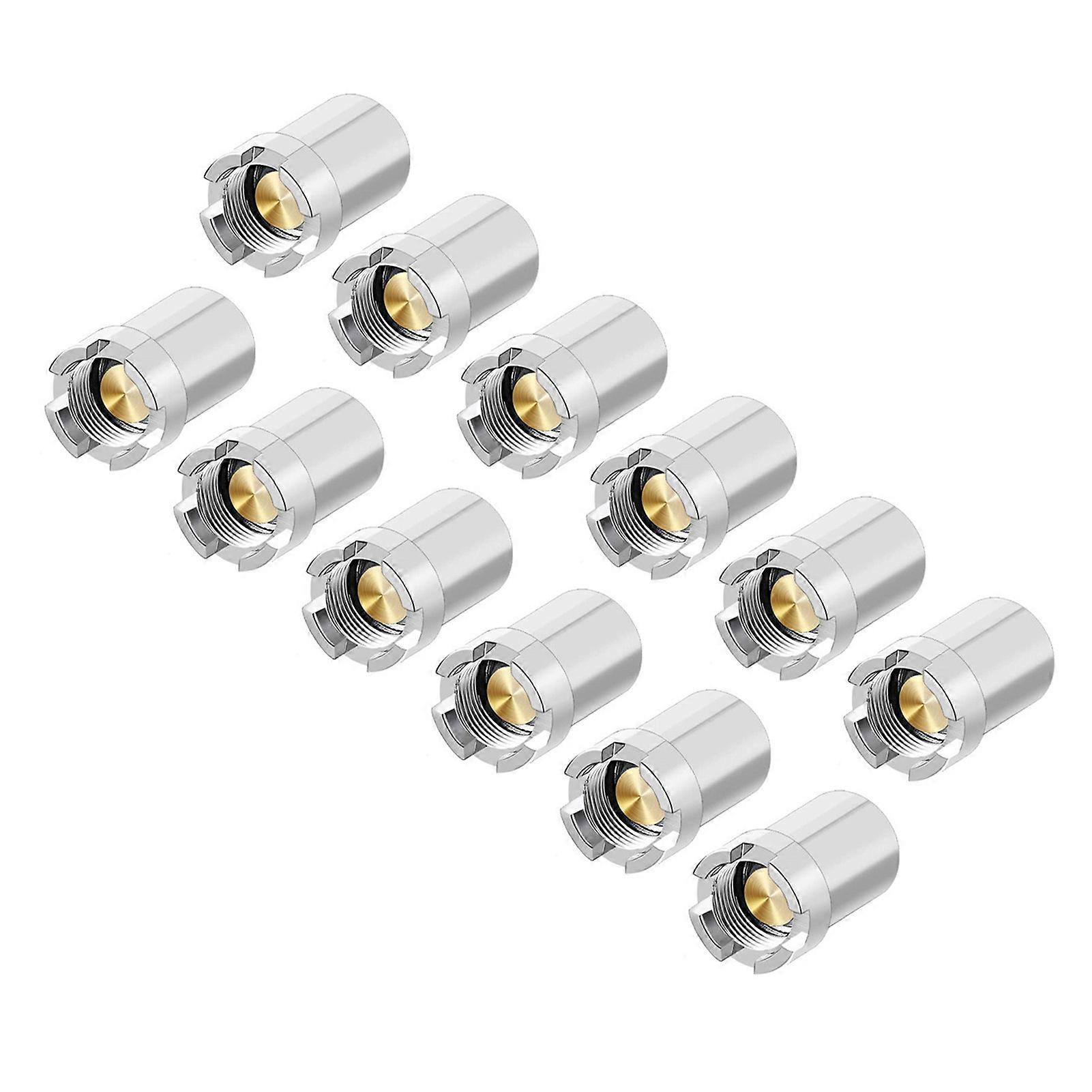 Threaded Magnetic Adapter 12Pcs Brass Core Alloy Steel Shell Strong Conductivity Atomizer Adapter