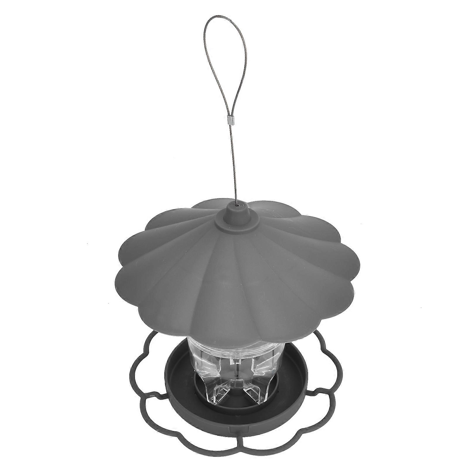 Bird Feeder Pavilion Shaped Transparent Hanging with Roof for Garden