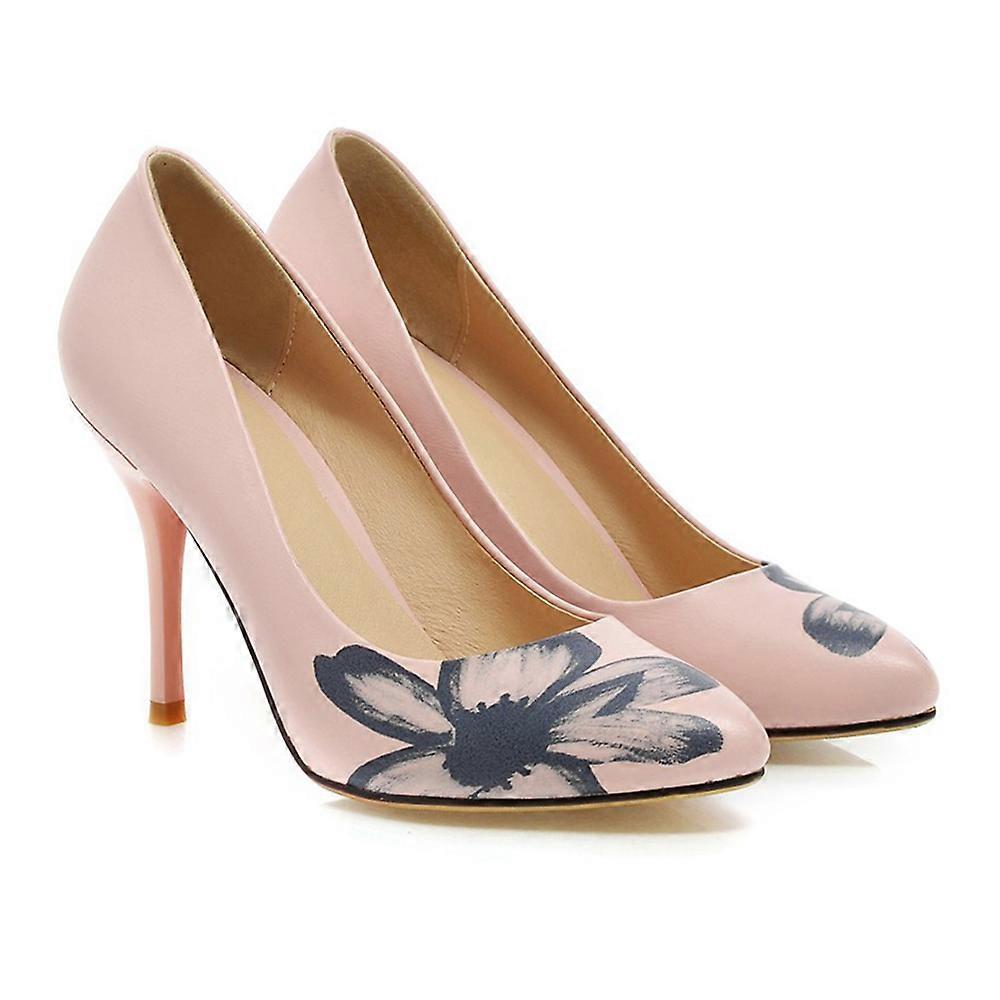 low-top thin shoes print thin high heels