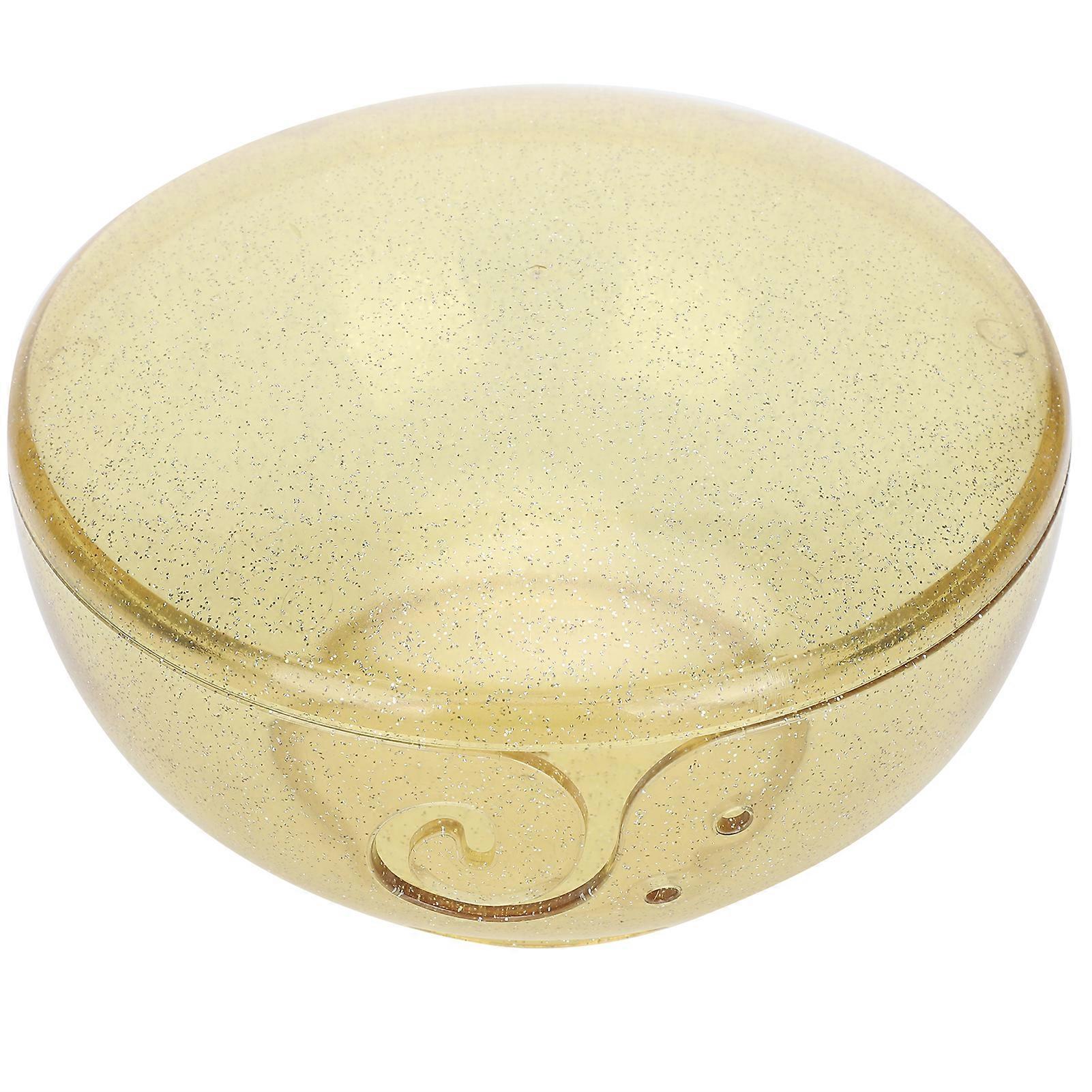 Yarn Bowl Gold Clear Transparent Home Wool Storage ABS Knitting Tools with Cover