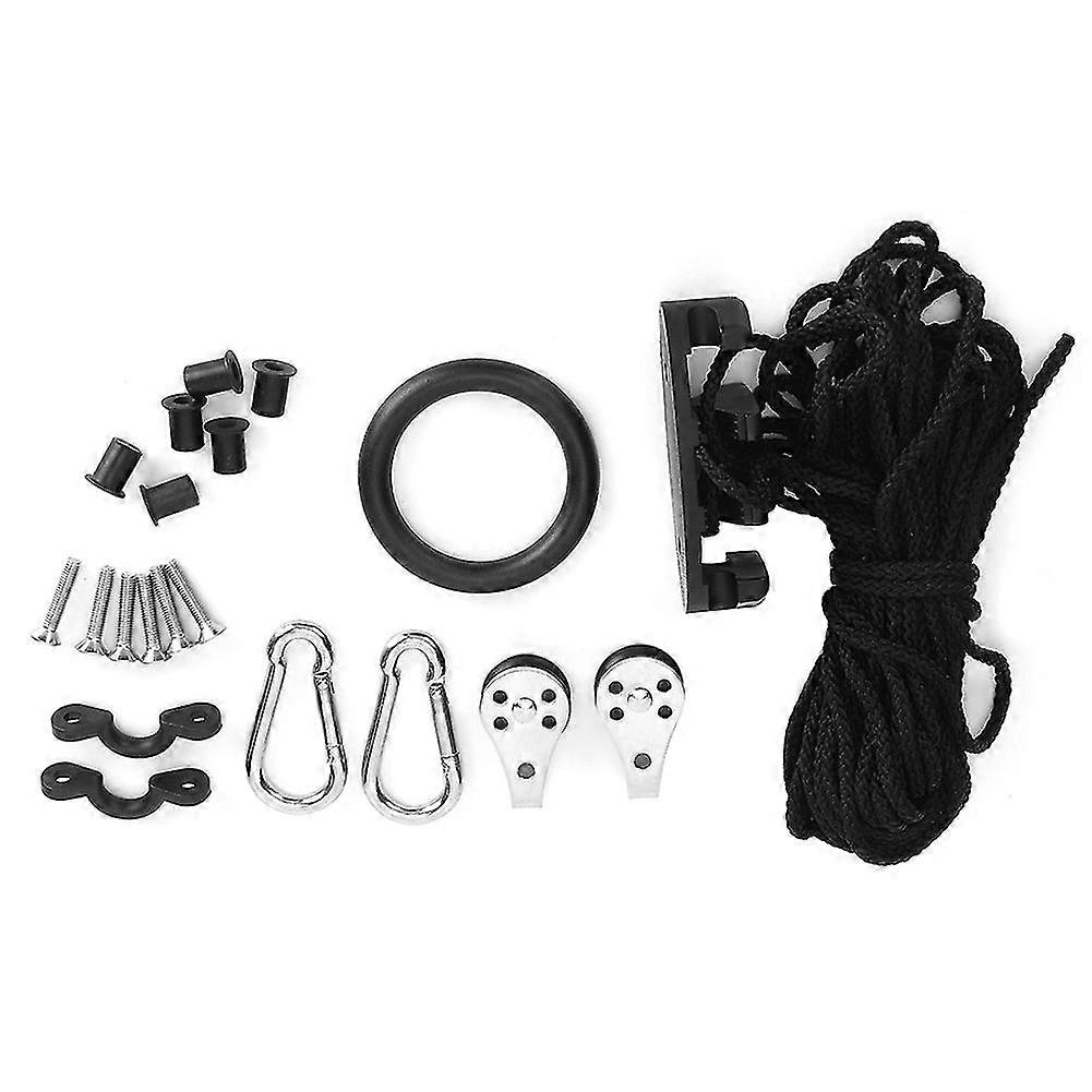 Yacht Anchor Rope Fixing Seat Pulley Block Speedboat Nylon Rope Buckle Set