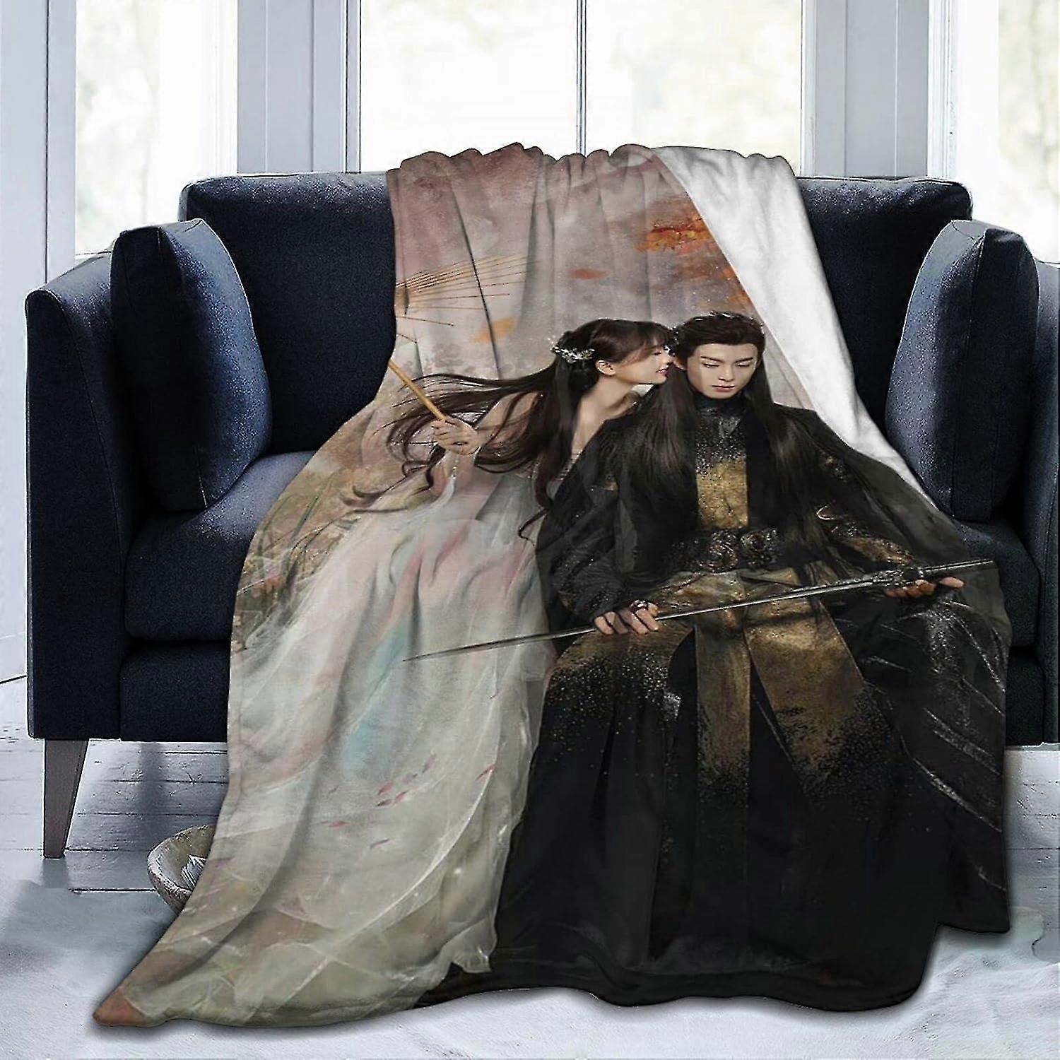 الدراما الصينية الحب بين الجنية والشيطان بطانيات مرحا ودافئا فراشا من الصوف بطانية الفانيلا Microfjvrivjh2145