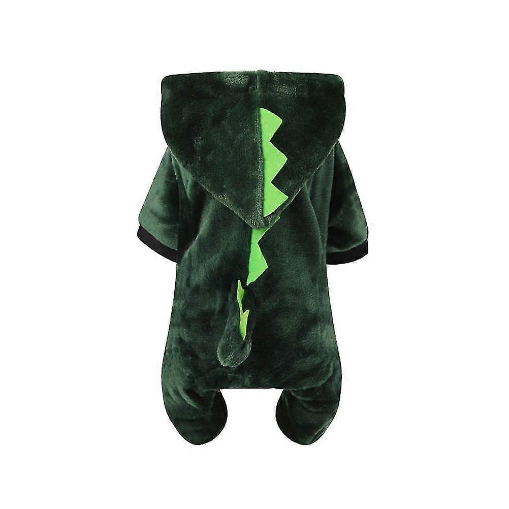 ペットコスチューム犬ハロウィンスーツ犬恐竜コスチューム犬ジャンプスーツペット子犬用品-サイズS-FCY