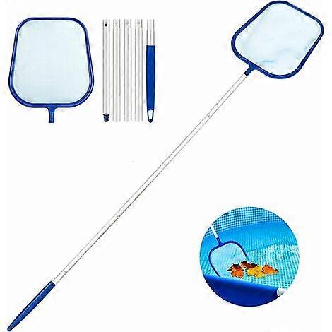 Surface Landing Net,Leaf Rake and Adjustable Telescopic Aluminum Skimmer Net