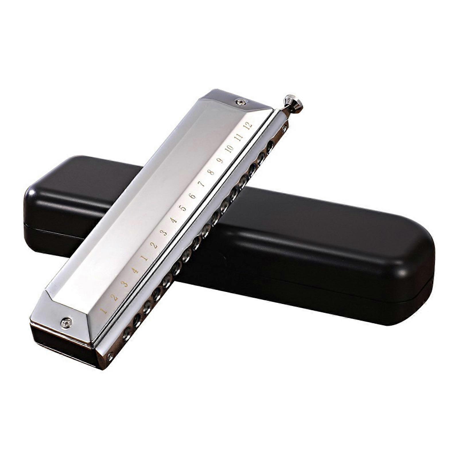 Harmonica Key of C 16 Hole 48 Tone with Case for Professional Player Beginners