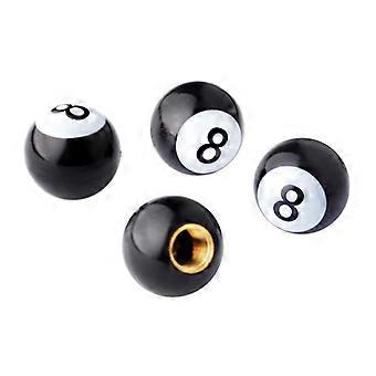 Roues VTT Capuchons de tige de valve d’air de pneu universel Capuchons de tige de soupape de billard noir