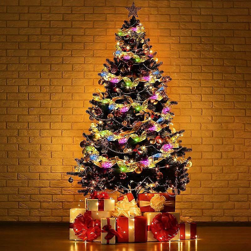 DIYDEC Weihnachtsband-Lichterkette – 4 M, 40 LEDs, Gold, Batteriebetrieben (keine Batterien Inkl.)
