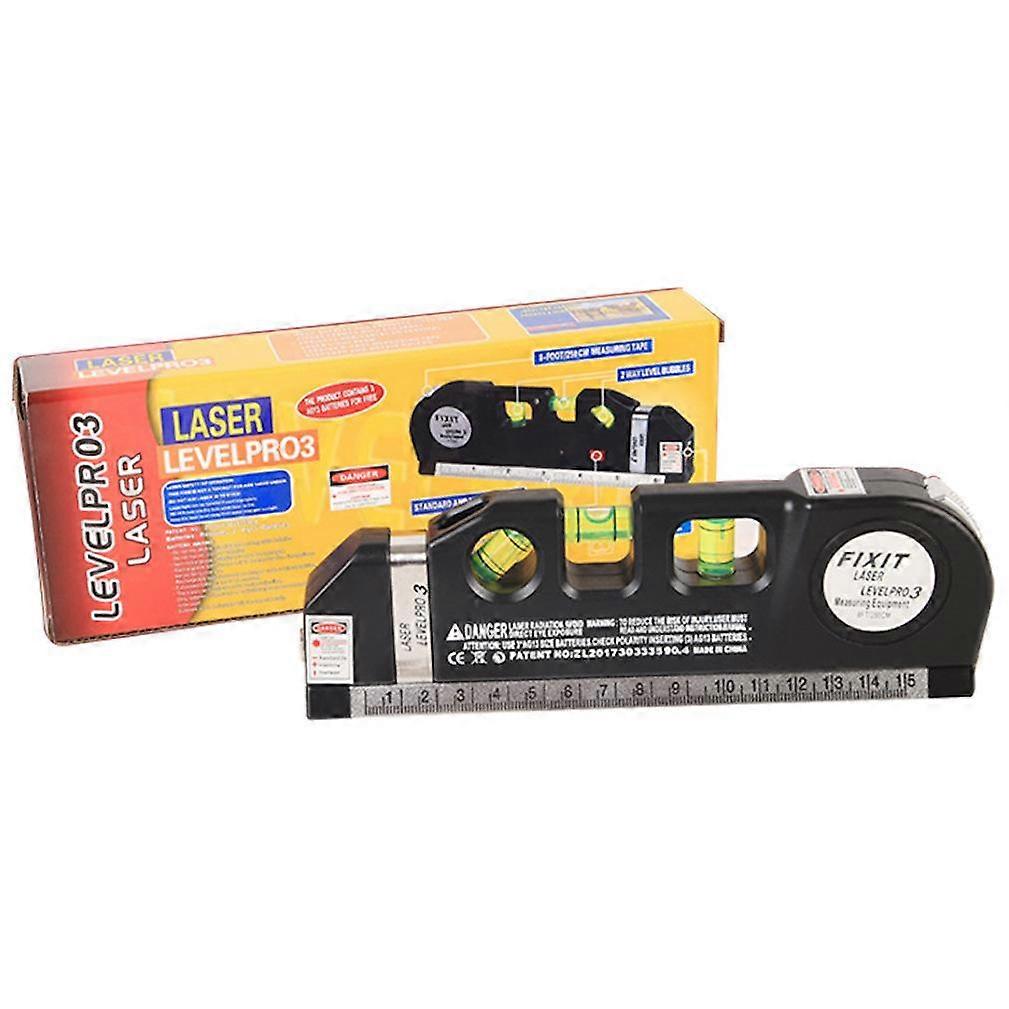 Laser Level Self-Leveling Horizontal and Vertical Cross-Line Laser Multipurpose Laser 2.5m tape measure