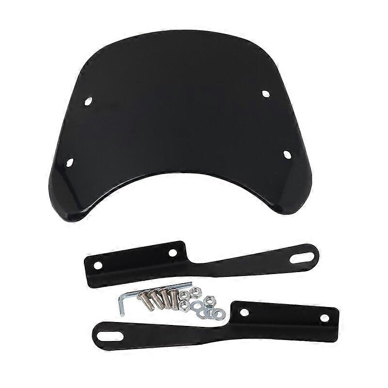 Motorcycle Universal Black Windshield Wind Deflector Windscreen Fairing For Harley Honda For Yamaha Kawasaki Suzuki Cafe Racer Motorcycle Knee & Shin