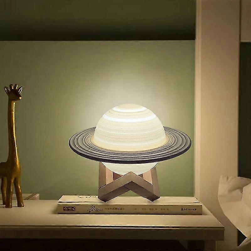 Adjustable color changing led night light lamp saturn usb rechargeable night light