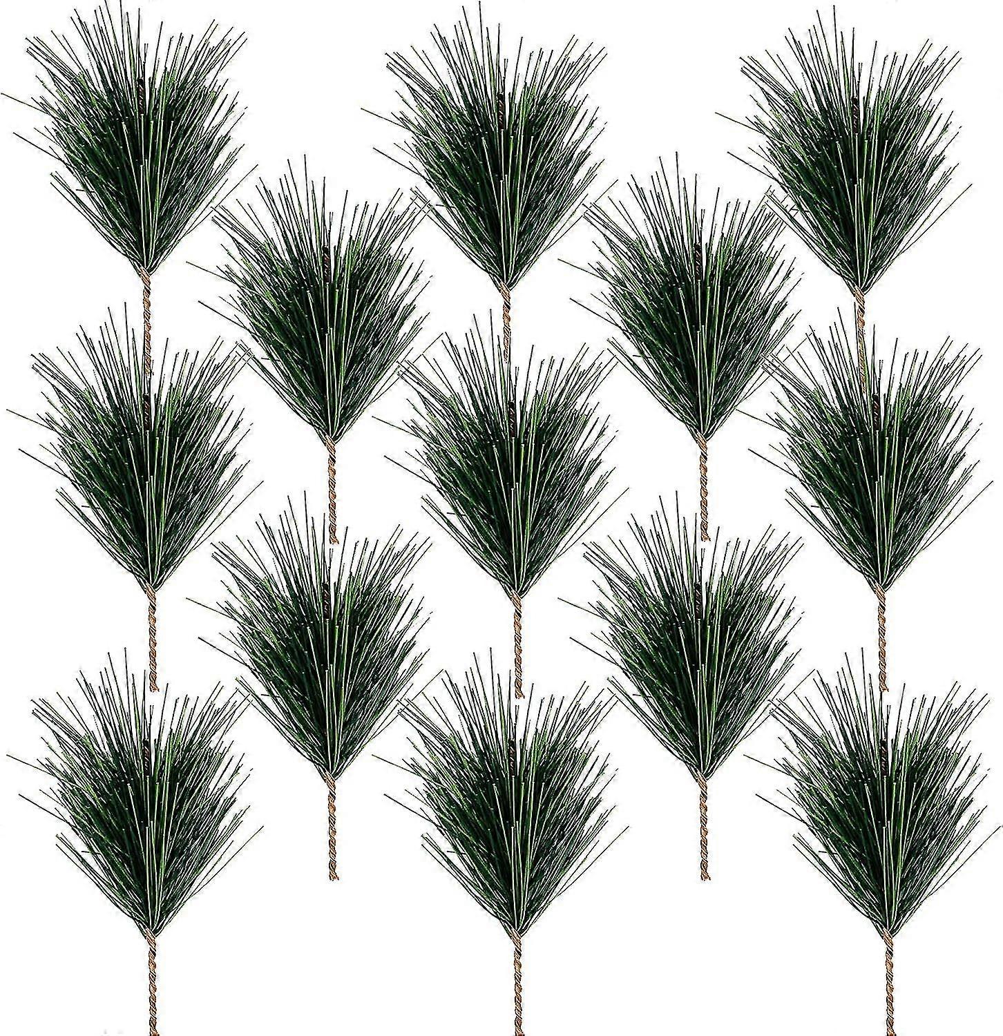 Artificial Green Pine Needles Branches -small Pine Twigs Stems Picks-fake G