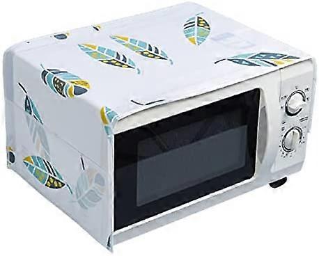 Microwave/Multi-Function Oven Dust Proof Cover Grease Cover with Pocket Kitchen Protector(Feather Pattern)