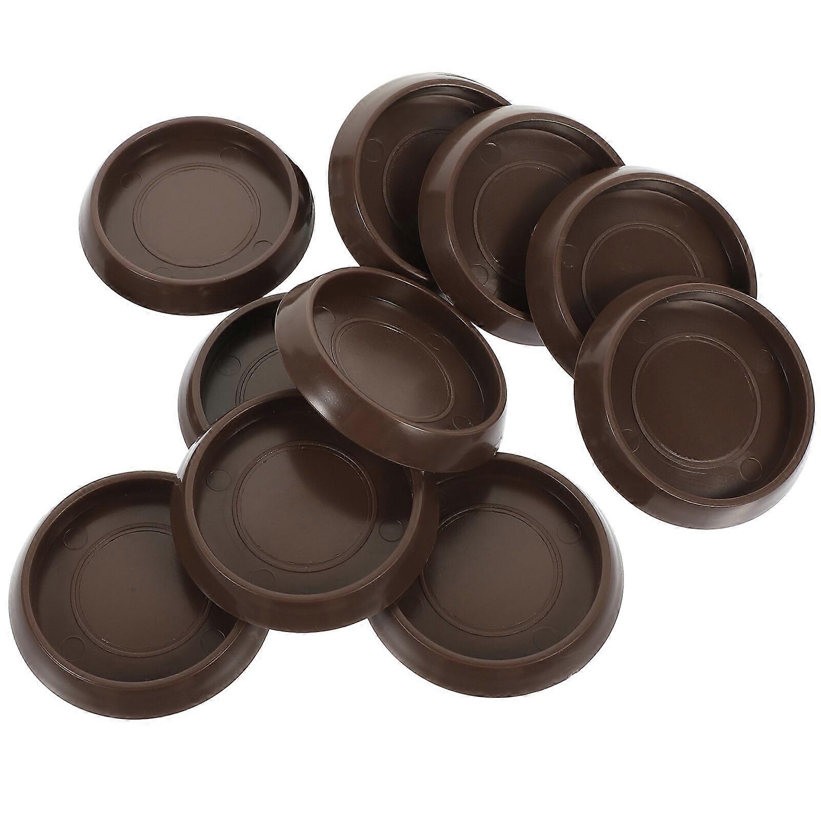 10Pcs Multi-function Furniture Coasters Compact Bed Stoppers Plastic Couch Stoppers