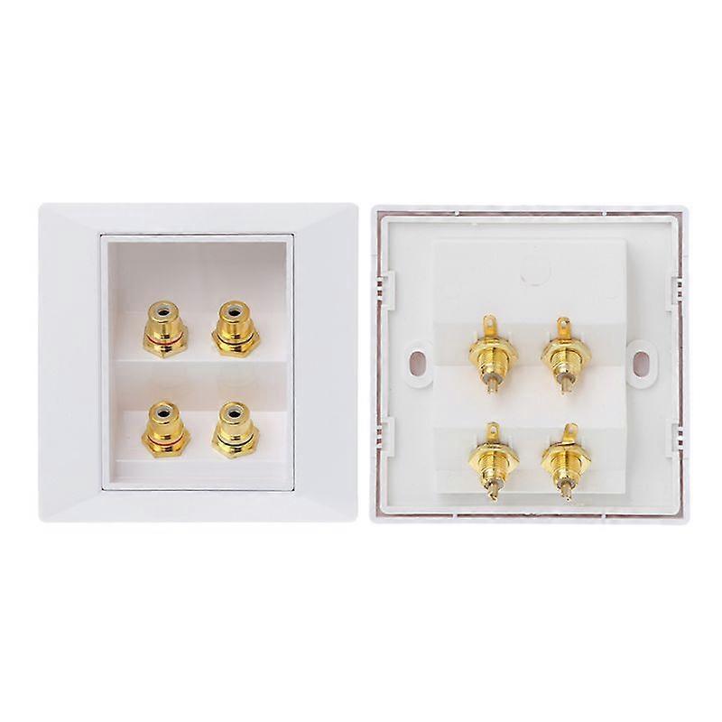 RCA Wall Socket Audio Panel Speaker Junction Box Lotus Power Outlet