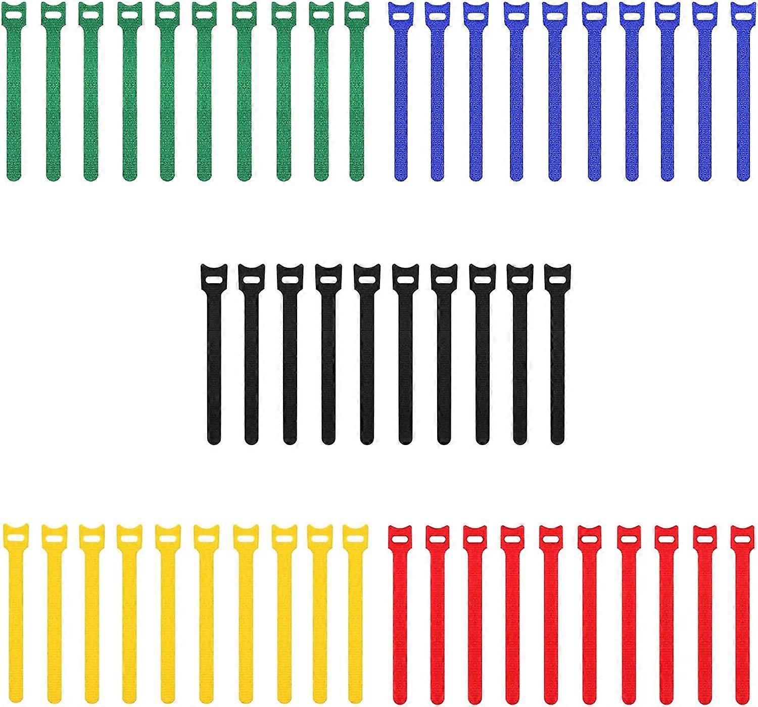 再利用可能な50ワイヤーストラップケーブルタイ、6インチケーブルタイ、スピーカーケーブルタイ、ヘッドフォンケーブル、フックループケーブルオルガニをバインドするために使用される小さな固定タイ