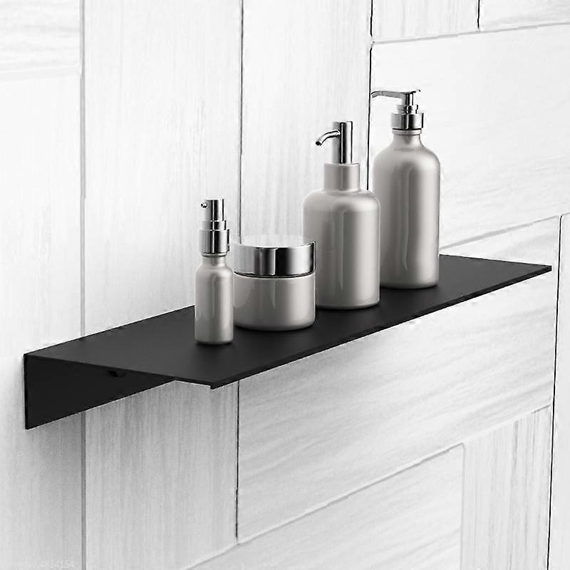 Floating Wall Shelf Shower Shampoo Holder Stainless Aluminum Organizer ...