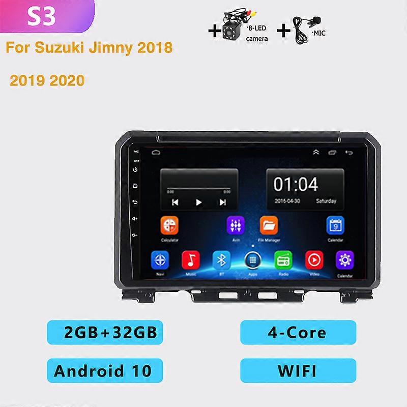 2DIN 4+64G Auto Android car radio multimedia player 4G Carplay GPS navigation DSP RDS NO DVD For Suzuki Jimny 2018 2019 2020