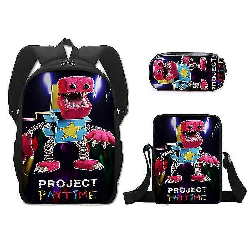 project playtime boxy boo polyester backpack single layer pencil case small shoulder bag three-piece set