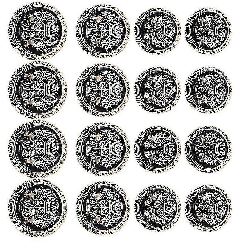 16pcs Alloy Buttons Sewing Fastener Button Diy British Styled Decorative Button