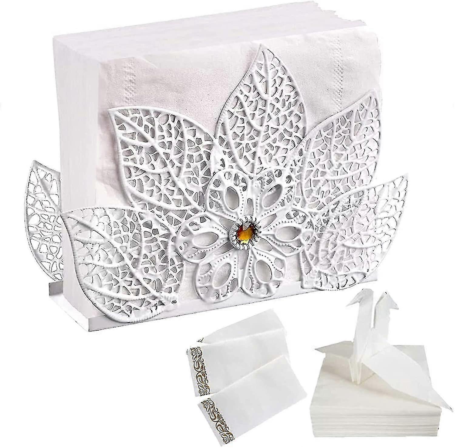 Table Napkin Holder Elegant Paper Napkin Holder Tree Leaves Shaped Napkin Holder Hollow Out Metal Table Decoration For Table Countertop Off