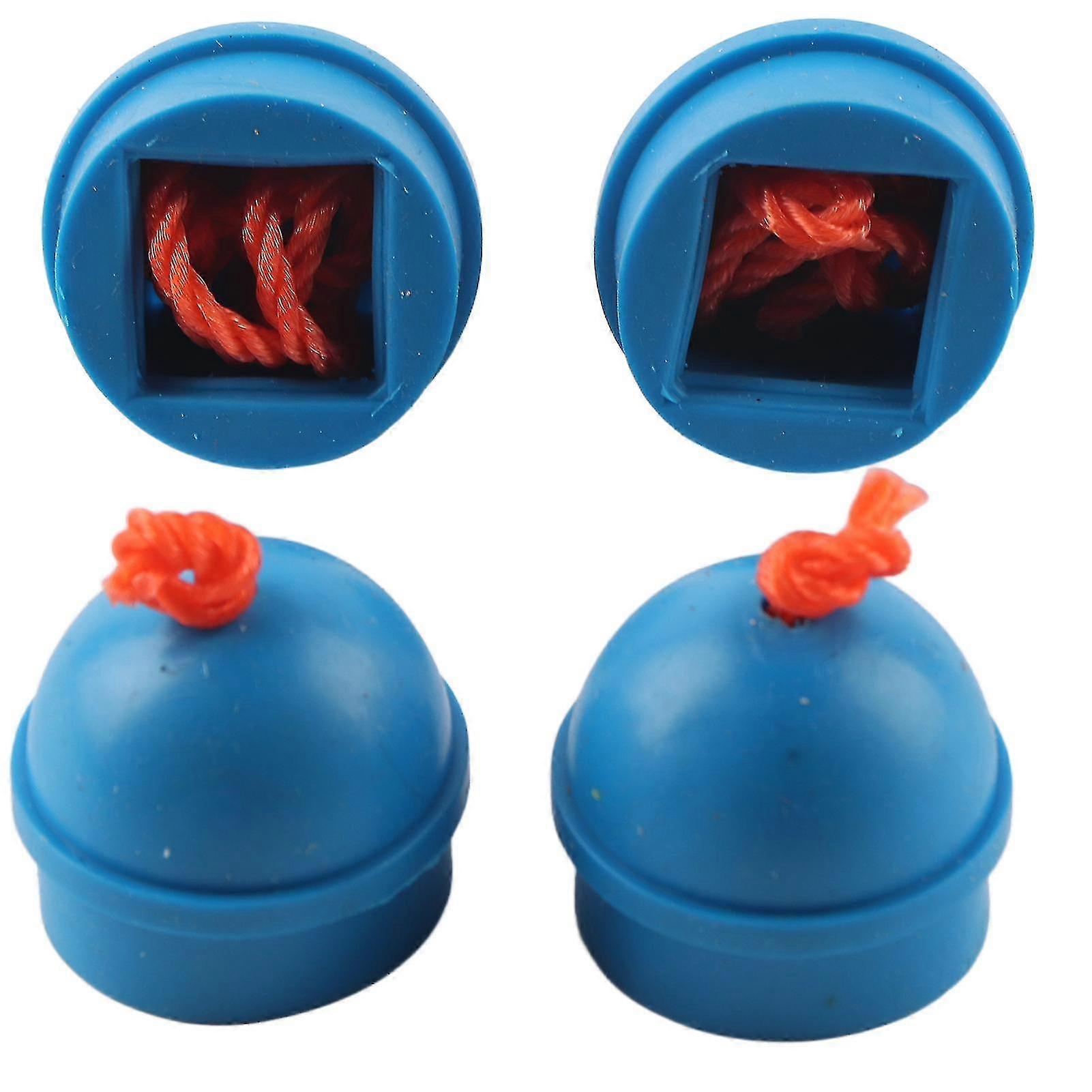4pcs Cue Chalk Holder Pocket Rubber Billiard Pool Chalk Holders With Cord Accessoryblue