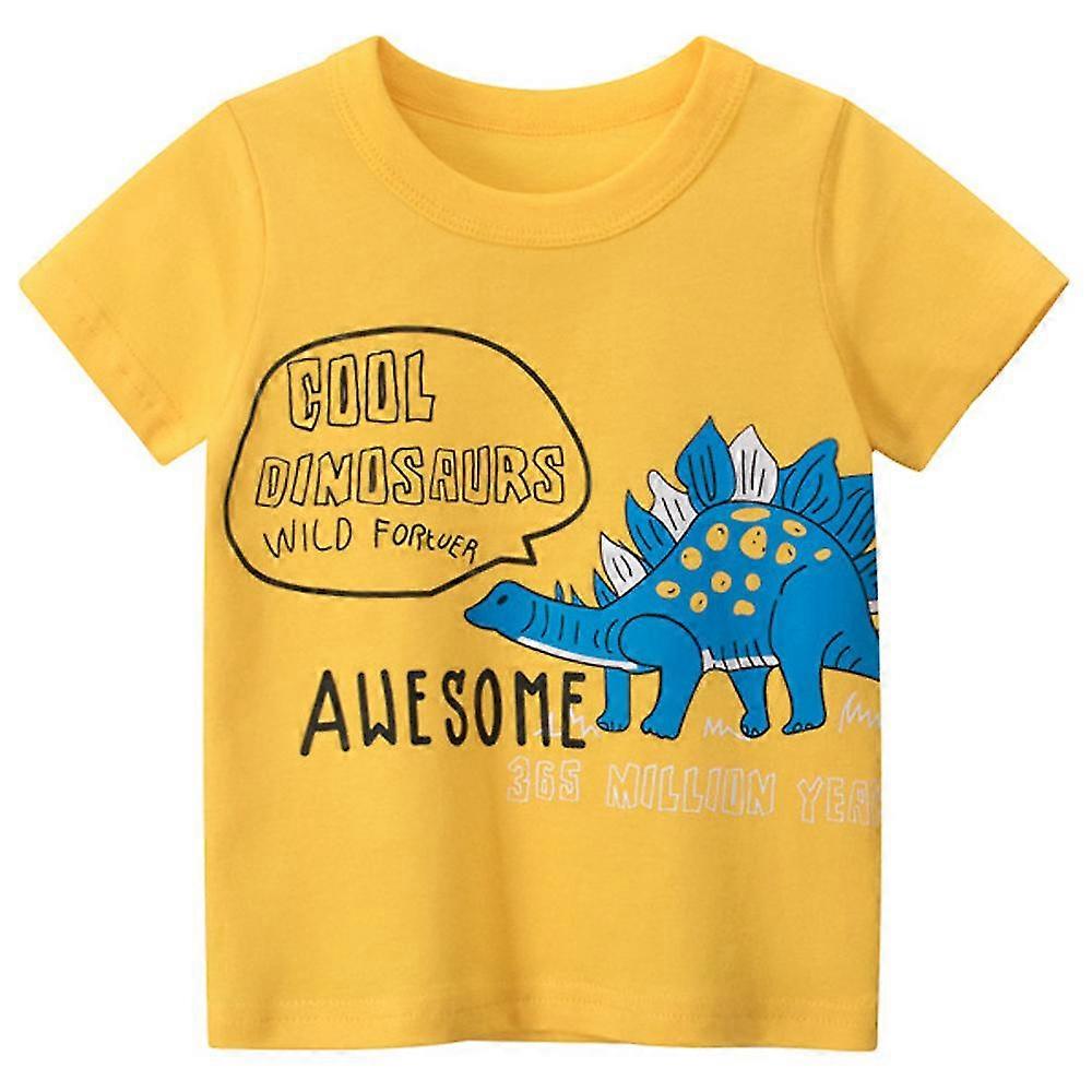1-9 let Chlapci Dinosaur Printed Short Sleeve Tričko Topy