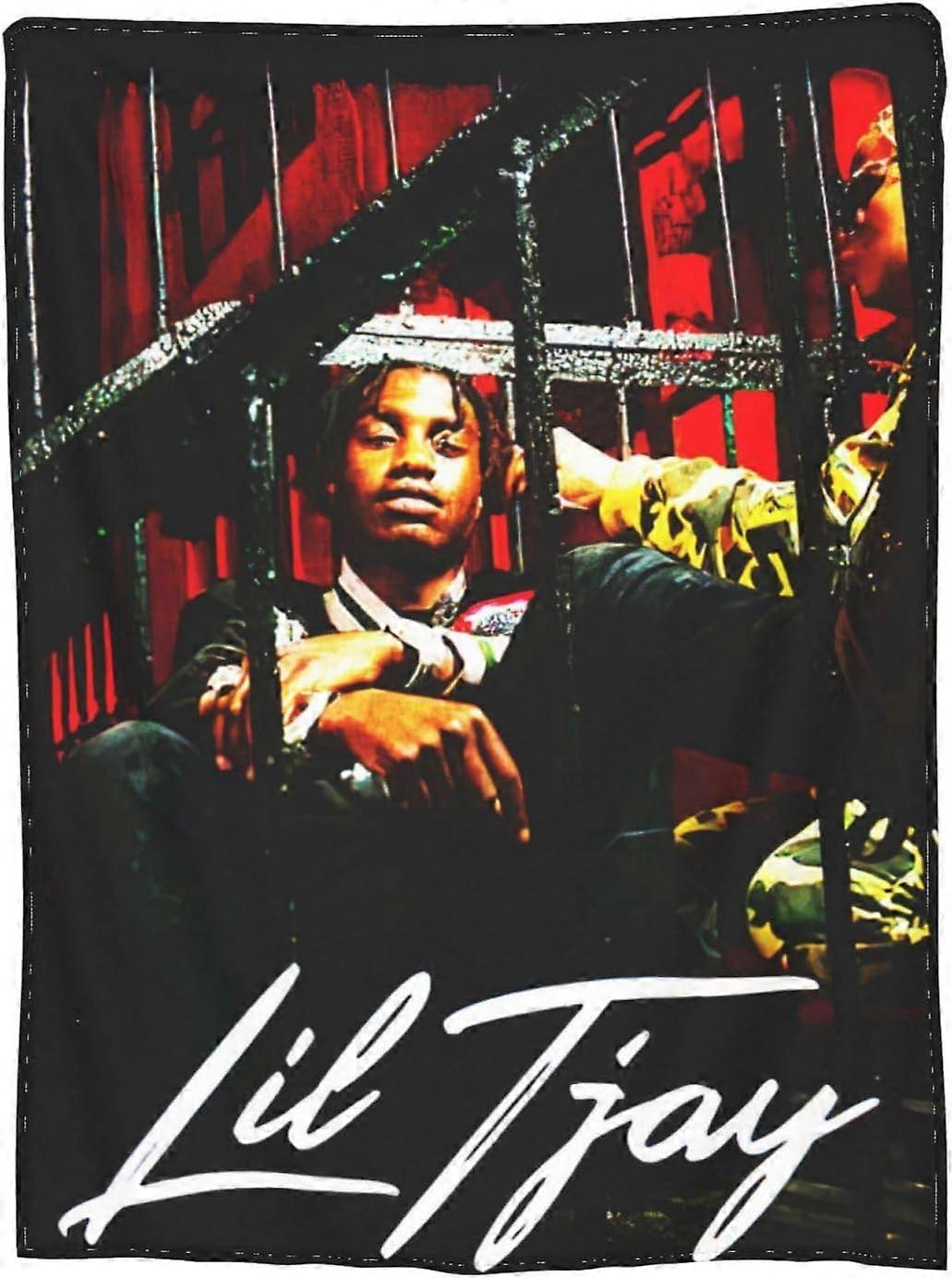 Cobertor Tjay Lil Rapper, Cobertor de Lançamento, Serve para Sofá Quarto Cobertores de Moda para Todas as Estações Cobertores de Sofá Quentes Cobertor Fuzzy, Colcha de Ar Condicionado