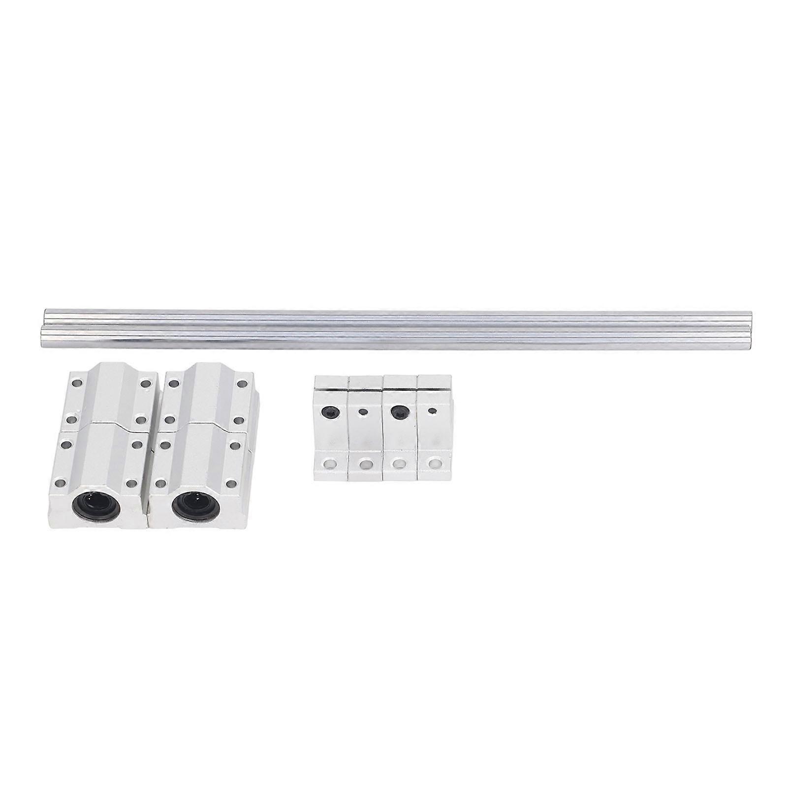 Linear Rail Slide Guide 10-550mm with 4Pcs Blocks, GCr15 Steel