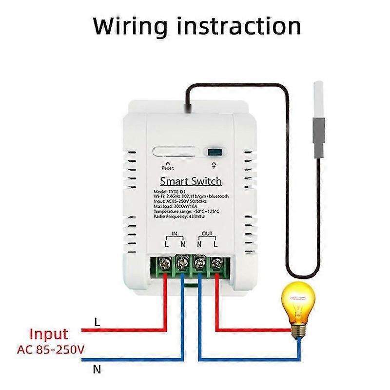 Thermostat Graffiti WIFI intelligent, interrupteur marche/arrêt, minuterie, télécommande RF433, télécommande vocale Alexa B