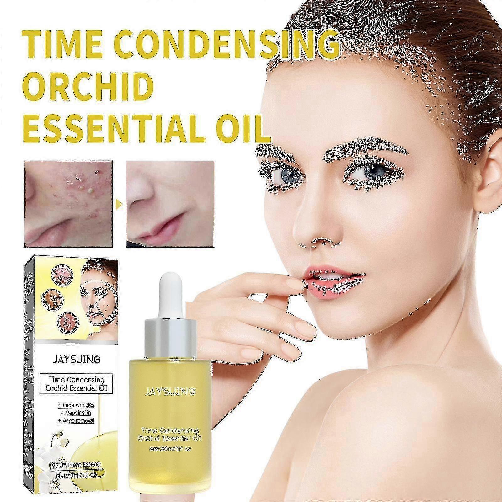 Jaysuing Orchid Anti-Acne Essential Oilは、にきび、にきび、にきびを取り除き、顔の修復エッセンスをクレンジングして明るくします