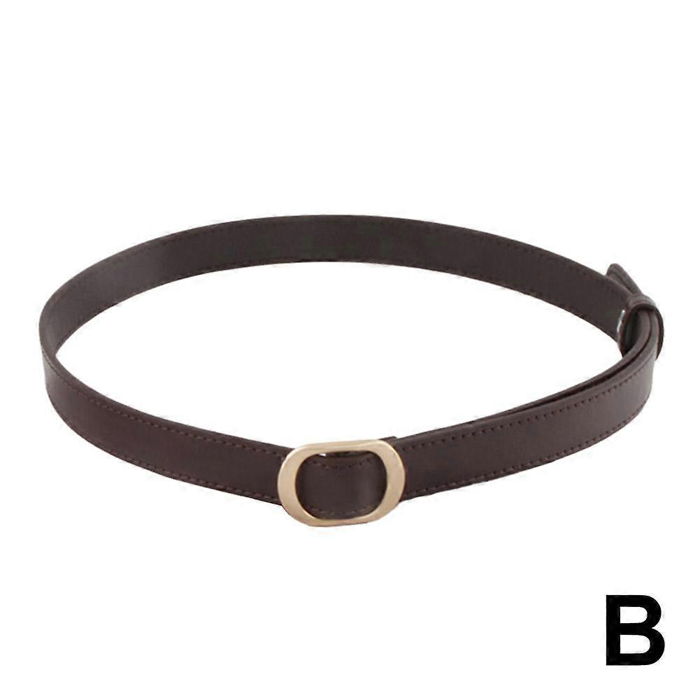 Golden Button Belt with Holes for Pairing with Jeans Or Dresses Hole-free Des