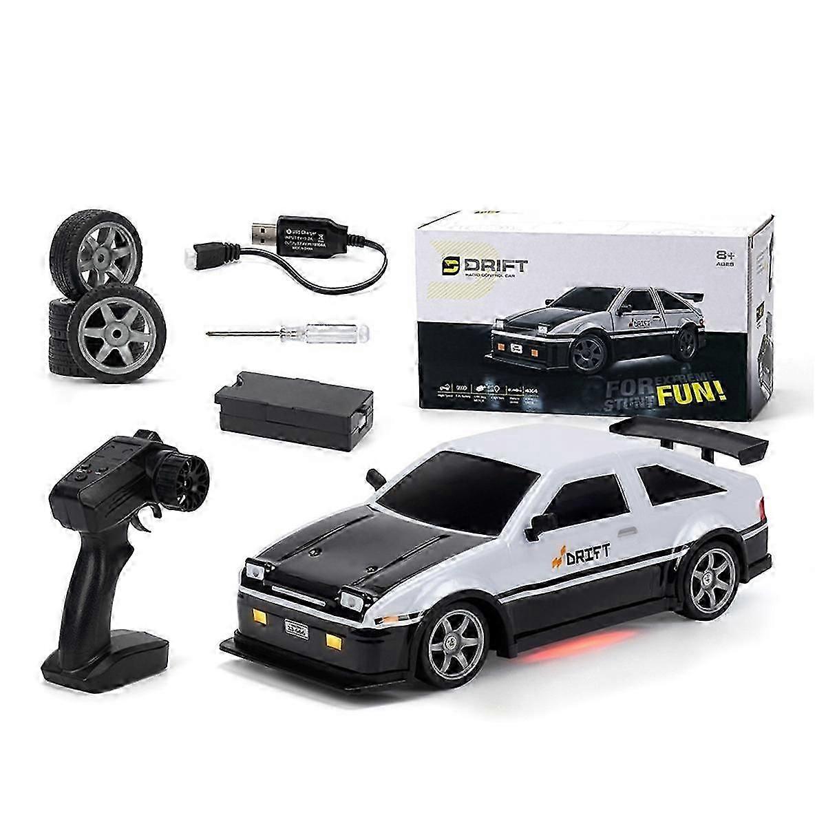 1:16 RC Driftbil, 25 km/h 2.4G 4WD Höghastighets RC-bilar för barn, med LED-lampor, extra däck, RC Driftbilar för vuxna